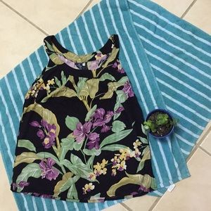 Hawaiian floral tank 🌺 size L